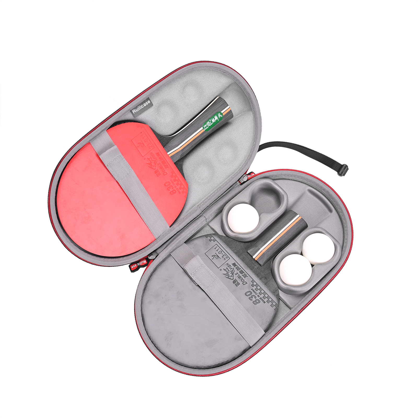 Carrying Case for Ping Pong Paddles/Table Tennis Paddles Fits for 2 Paddles and 4 balls by Ruilicase (Case Only)