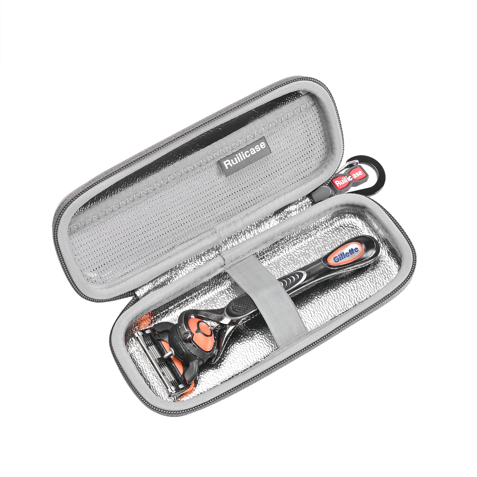 Travle Case compatible with Gillette Fusion5/Mach3 Razor/Merkur Mk34c/Schick Men's razor by Ruilicase (Case Only)